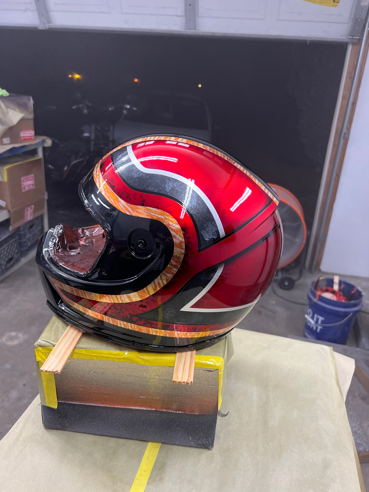 Custom painted helmet commission