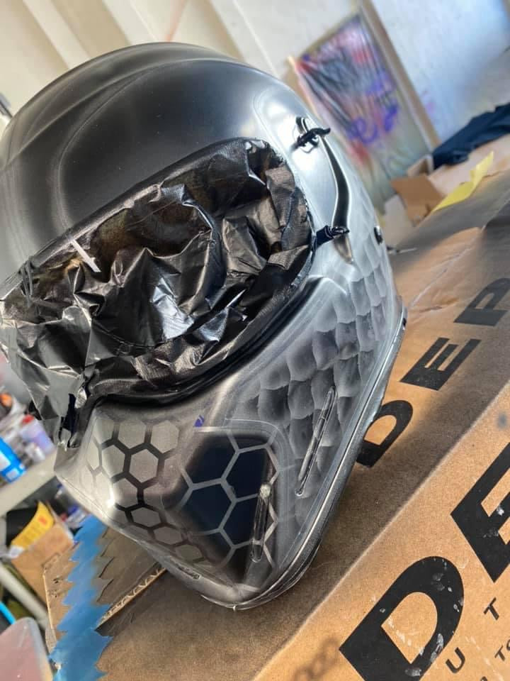 Custom painted helmet commission